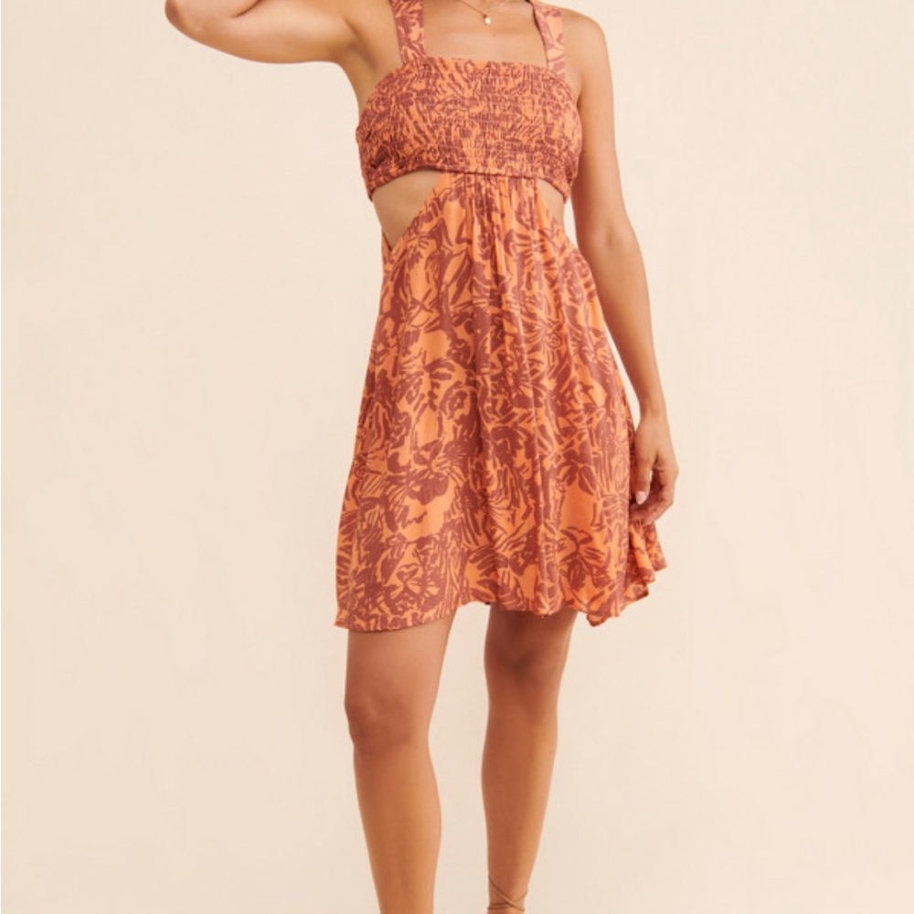 Anthropologie The Piper Bandeau Cutout Mini Dress